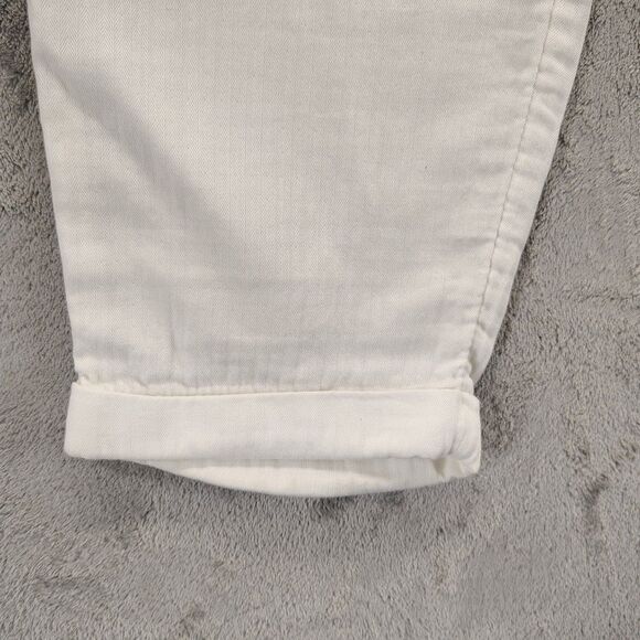 Old Navy Women's Ivory Drawstring Linen Blend Cuffed Pants Size M Coastal - Picture 7 of 10